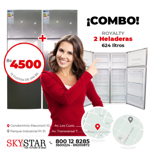 Combo 2 Refrigeradores Royalty 624 Lts.
