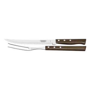 Juego para asado 2 piezas tradicional cuchillo sierra
